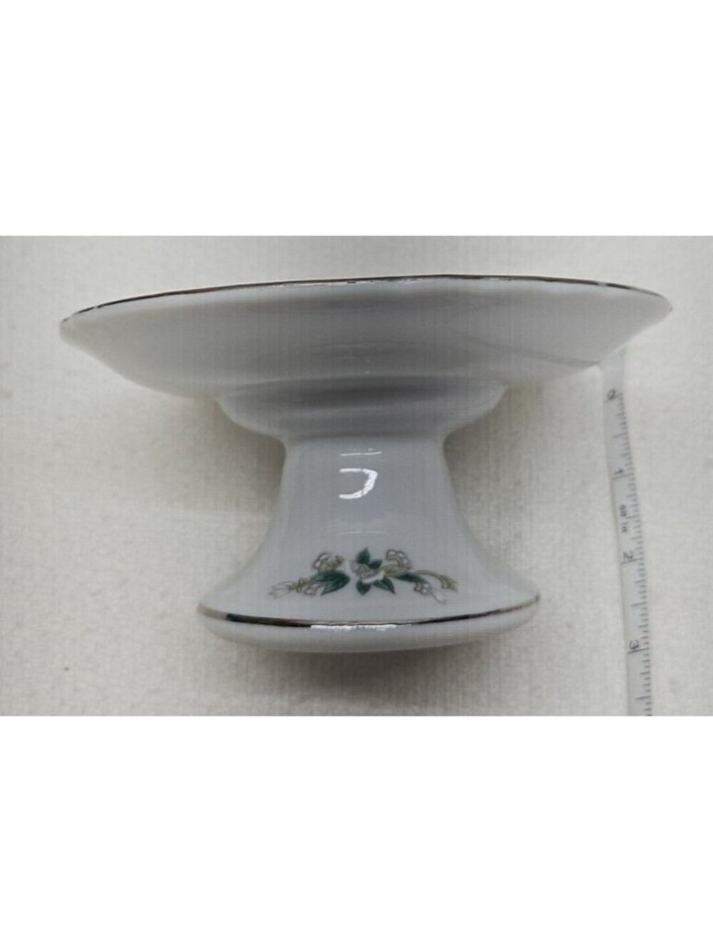 25th Anniversary Pedestal Cake Stand Silver Jubilee Wedding Bells Compote - Picture 9 of 14